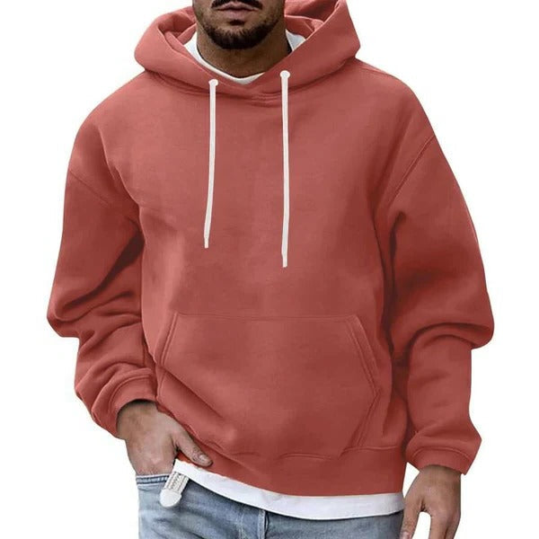 Comfortable Men's Loose Fit Hoodie with Pockets - Multi-Color Options