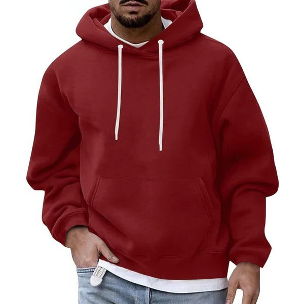 Comfortable Men's Loose Fit Hoodie with Pockets - Multi-Color Options