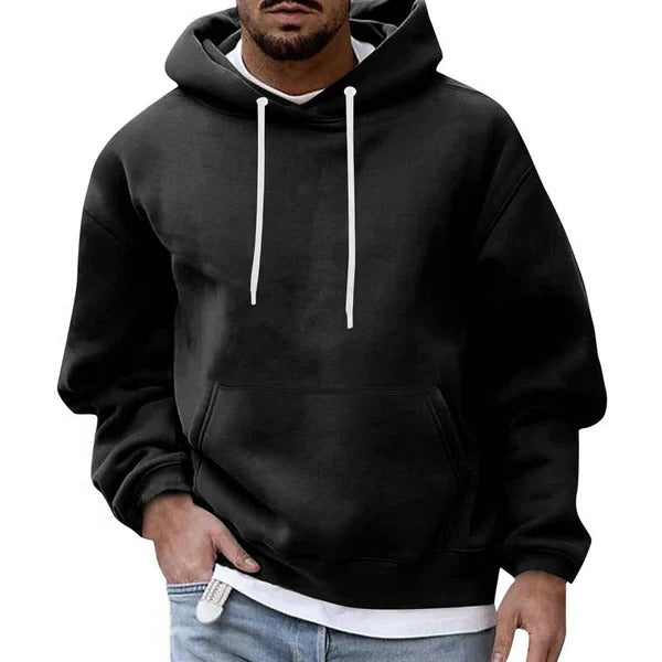 Comfortable Men's Loose Fit Hoodie with Pockets - Multi-Color Options
