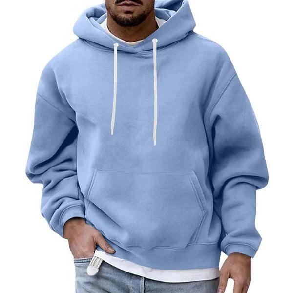 Comfortable Men's Loose Fit Hoodie with Pockets - Multi-Color Options