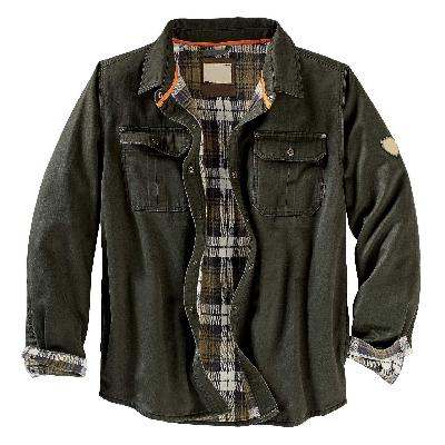 Men's Waxed Bomber Jacket with Flannel Lining & Chest Pockets - Stylish & Durable Outerwear