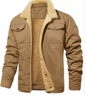 Men's Stylish Lined Bomber Jacket with Button Front, Chest Pockets, and Warm Insulation - Perfect for Casual Wear