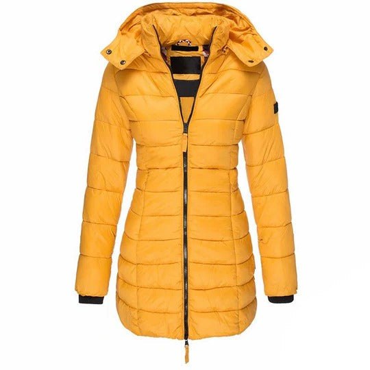 Cozy Insulated Hooded Puffer Jacket for Winter – Lightweight Full Zip-Up