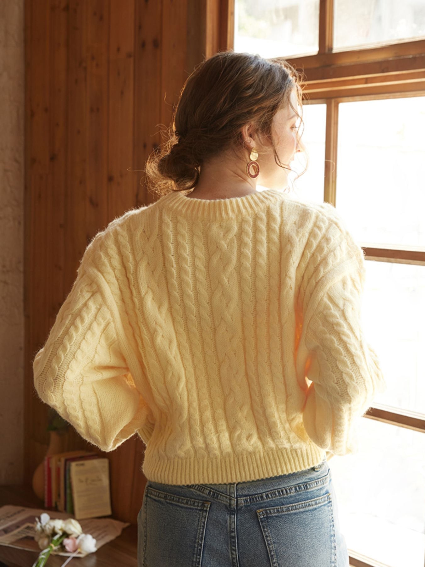 Limoncello Asymmetrical Knit Sweater for Women - Soft Viscose Blend Comfort