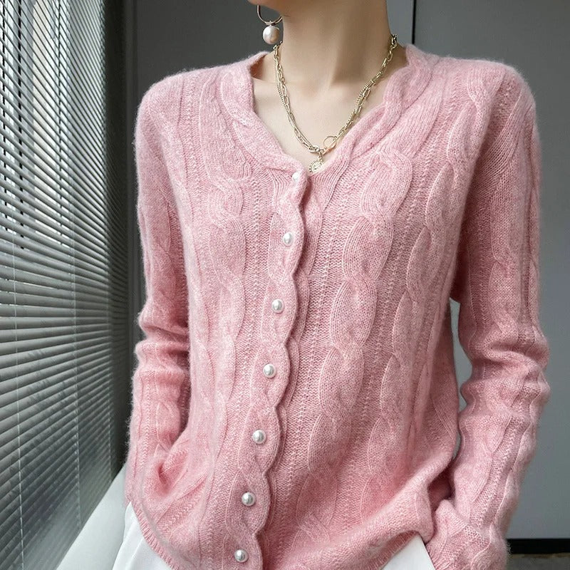 Wool Button Cardigan