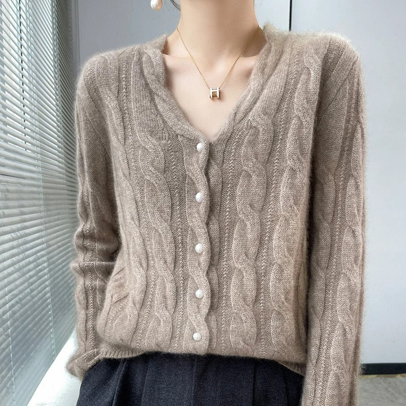 Wool Button Cardigan