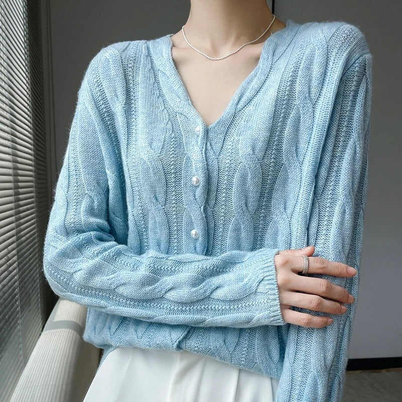 Wool Button Cardigan