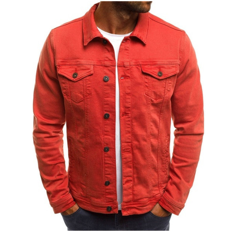 Men's Casual Multi-Pocket Denim Jacket - Stylish & Versatile Outerwear