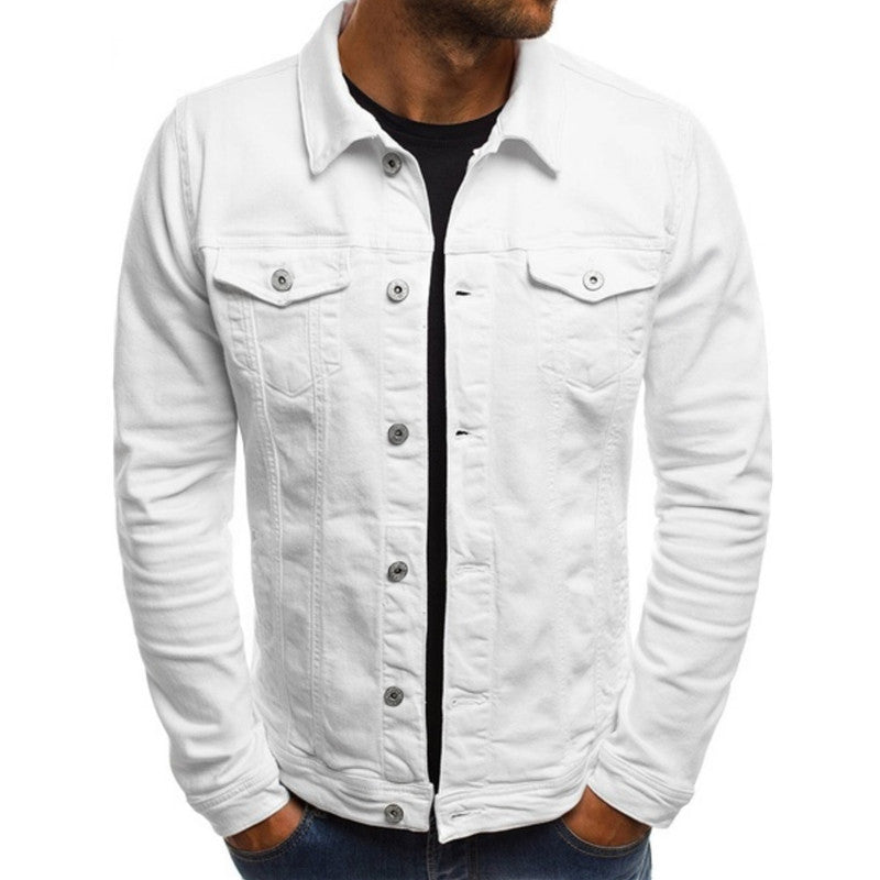 Men's Casual Multi-Pocket Denim Jacket - Stylish & Versatile Outerwear
