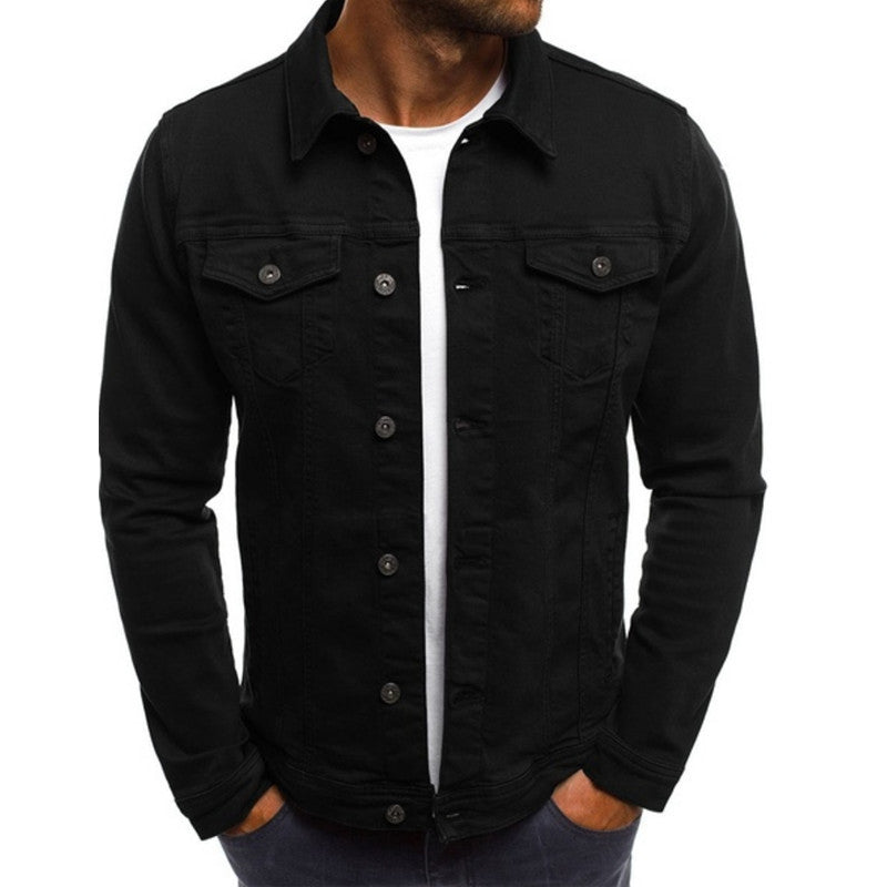 Men's Casual Multi-Pocket Denim Jacket - Stylish & Versatile Outerwear