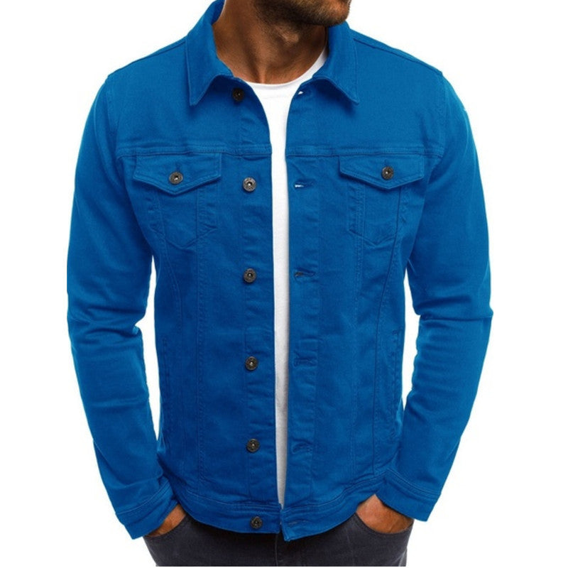Men's Casual Multi-Pocket Denim Jacket - Stylish & Versatile Outerwear