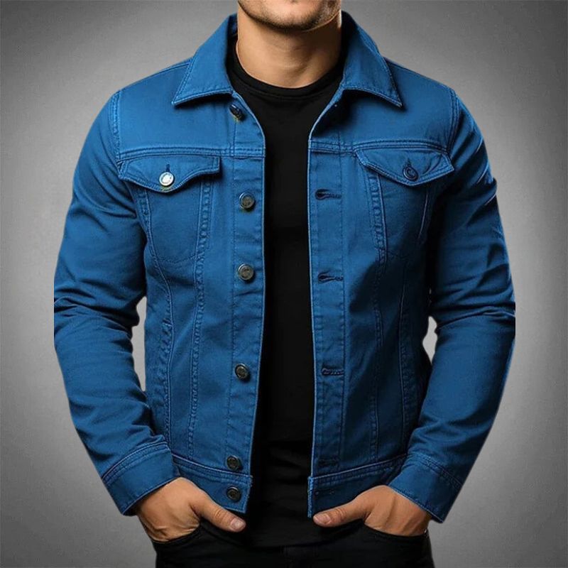 Men's Classic Cotton Denim Jacket - Timeless Style & Comfort | Versatile Fashion Essential