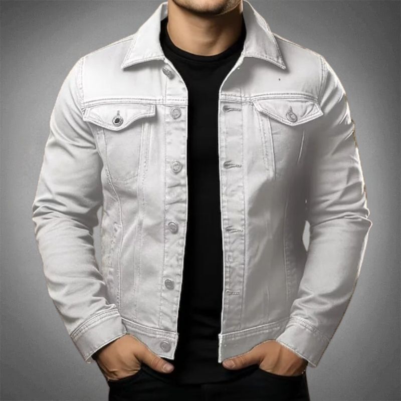 Men's Classic Cotton Denim Jacket - Timeless Style & Comfort | Versatile Fashion Essential