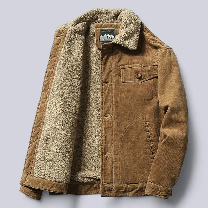 Men's Soft Interior Corduroy Jacket for Autumn - Stylish & Comfortable Outerwear