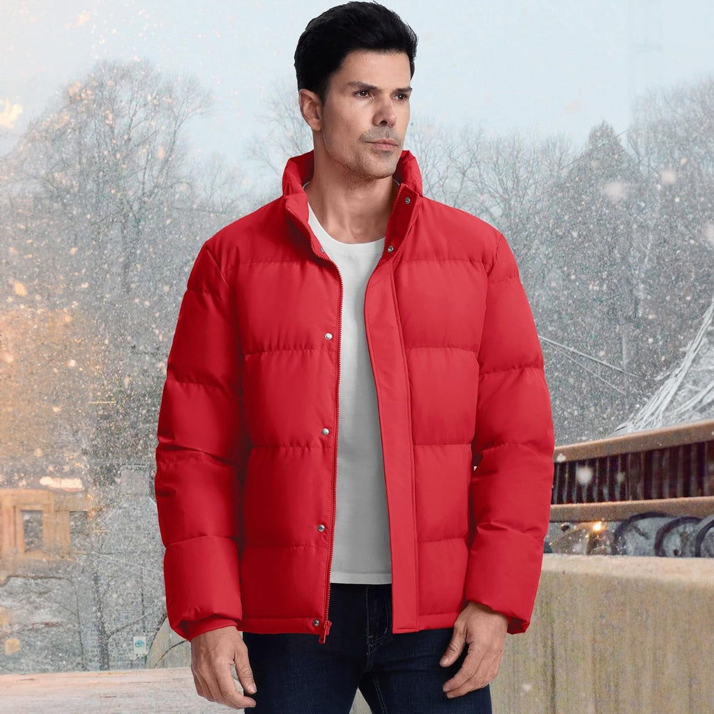 Men's Water-Resistant & Windproof Warm Down Puffer Jacket - Ultimate Winter Insulation
