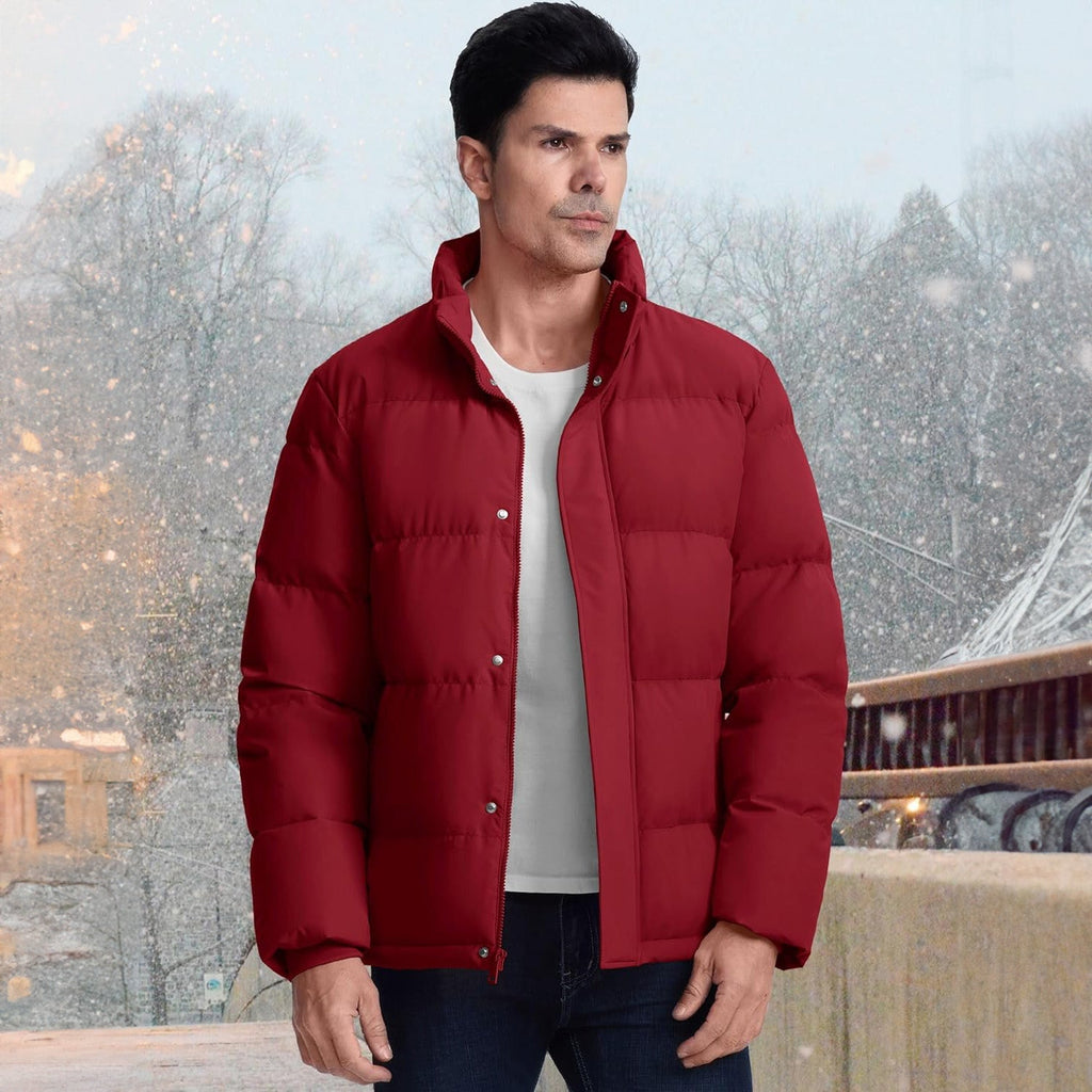 Men's Water-Resistant & Windproof Warm Down Puffer Jacket - Ultimate Winter Insulation