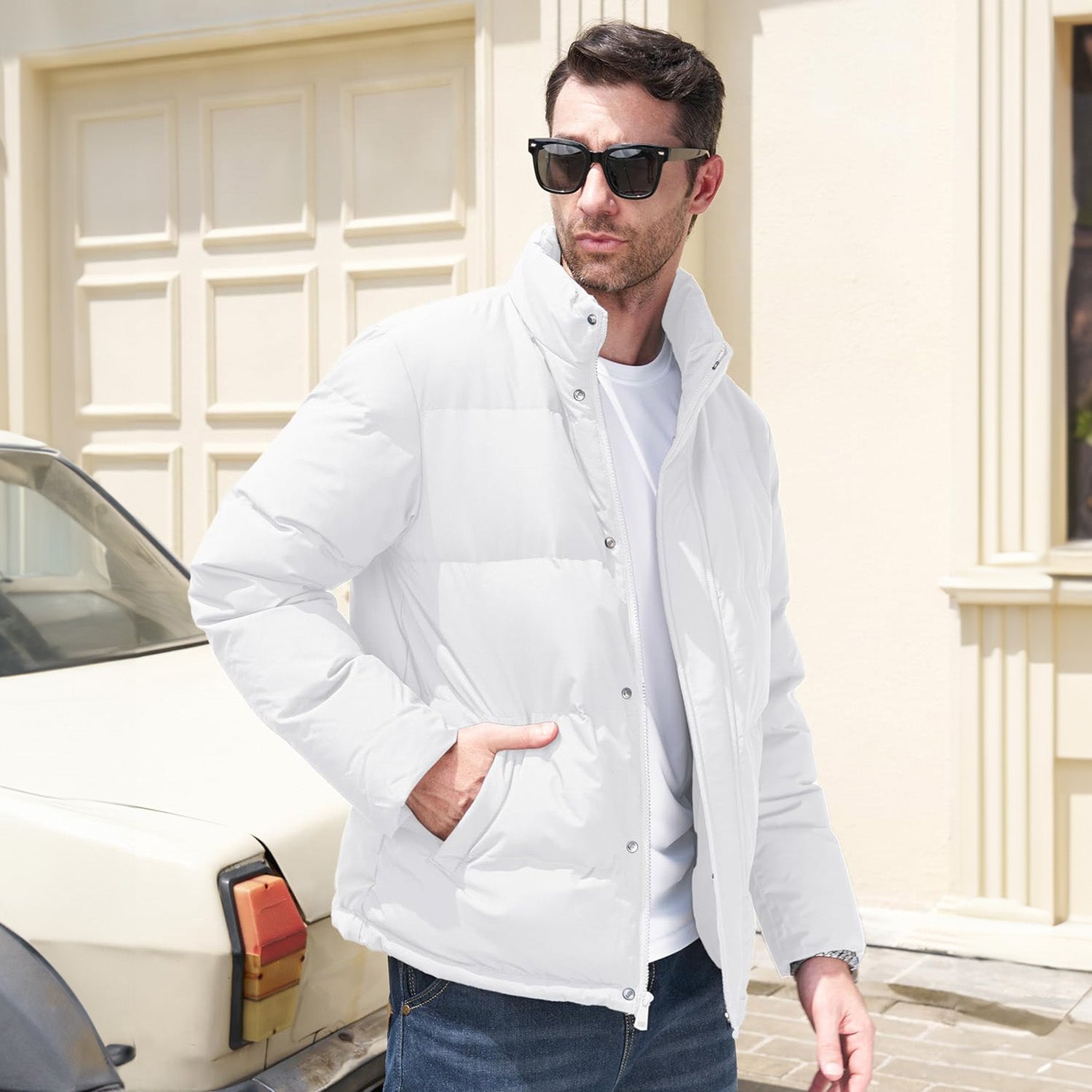 Men's Water-Resistant & Windproof Warm Down Puffer Jacket - Ultimate Winter Insulation