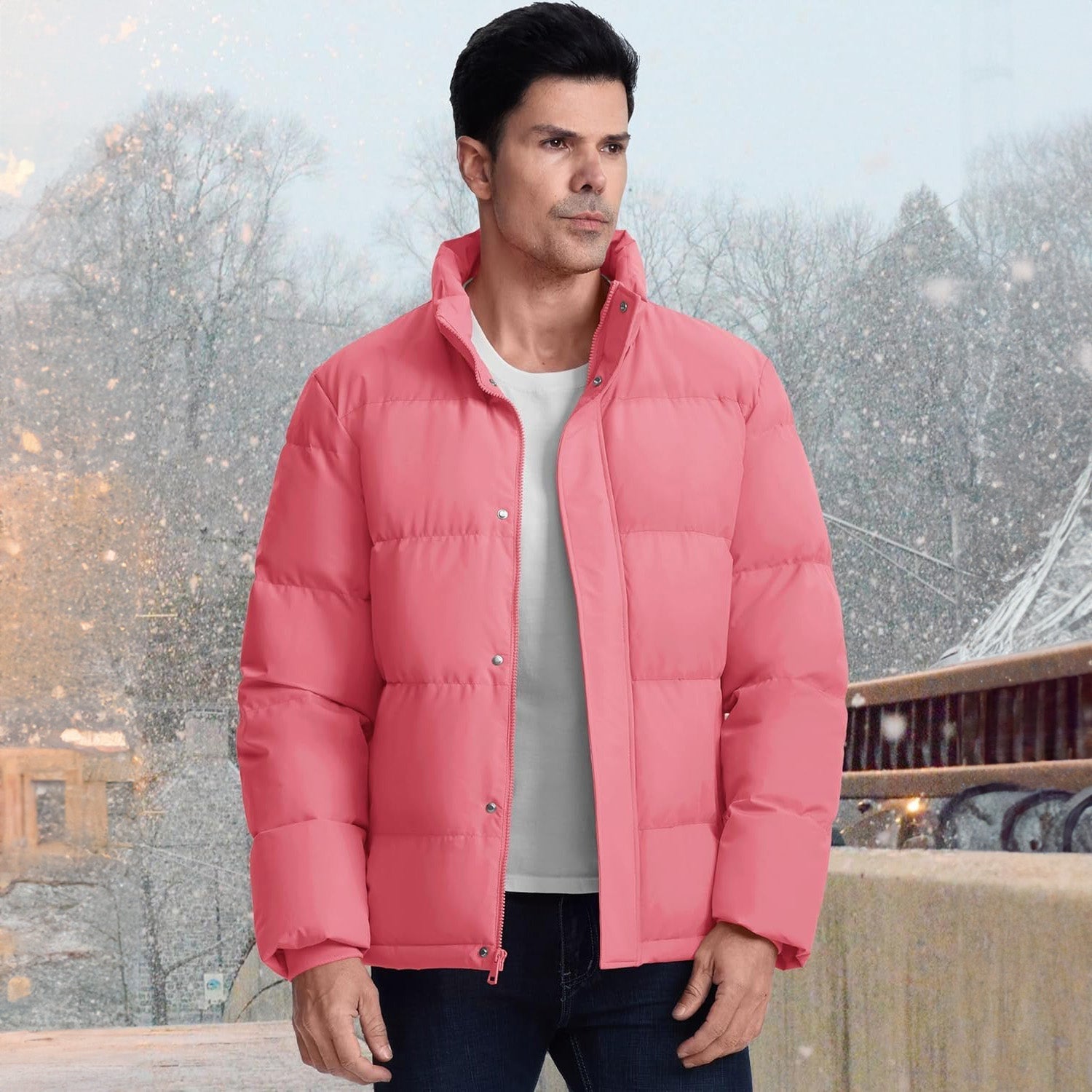 Men's Water-Resistant & Windproof Warm Down Puffer Jacket - Ultimate Winter Insulation
