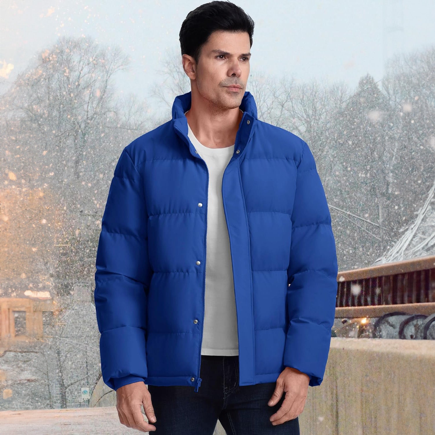 Men's Water-Resistant & Windproof Warm Down Puffer Jacket - Ultimate Winter Insulation