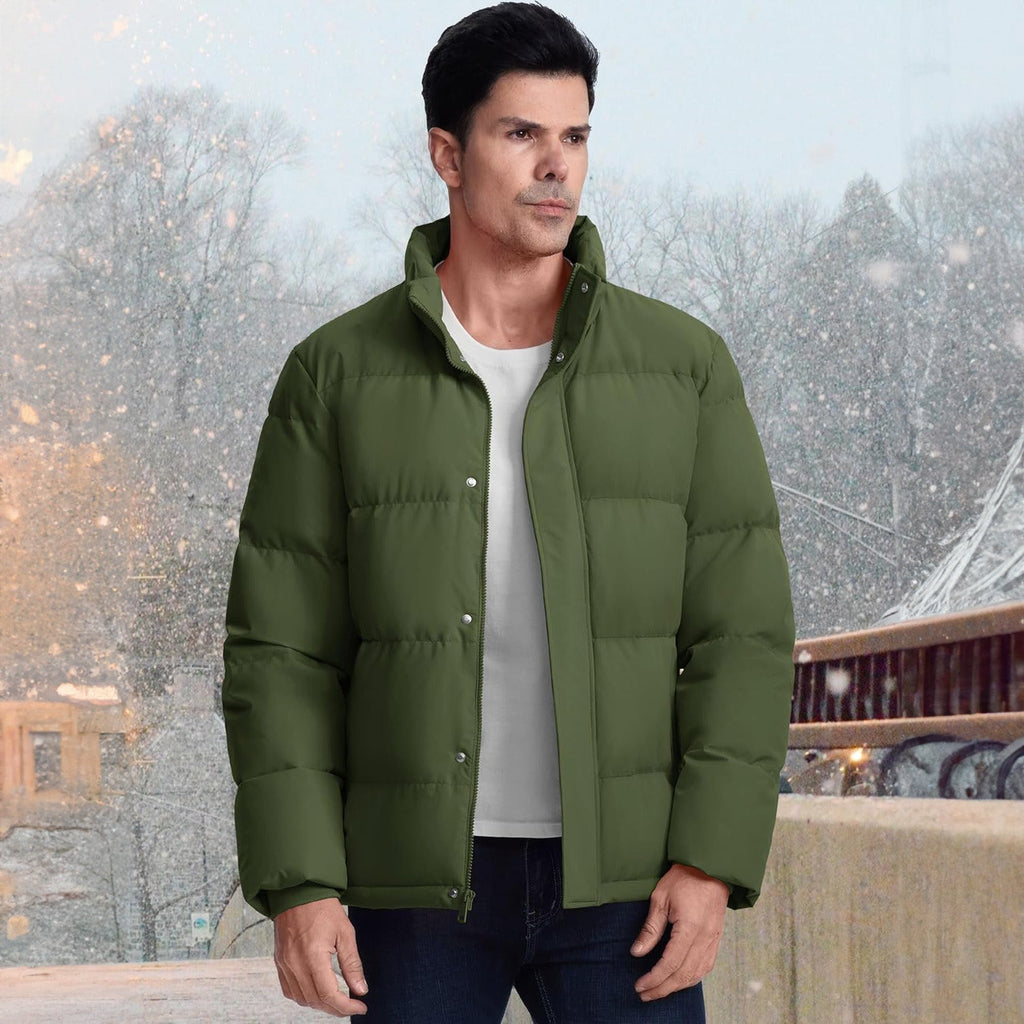 Men's Water-Resistant & Windproof Warm Down Puffer Jacket - Ultimate Winter Insulation