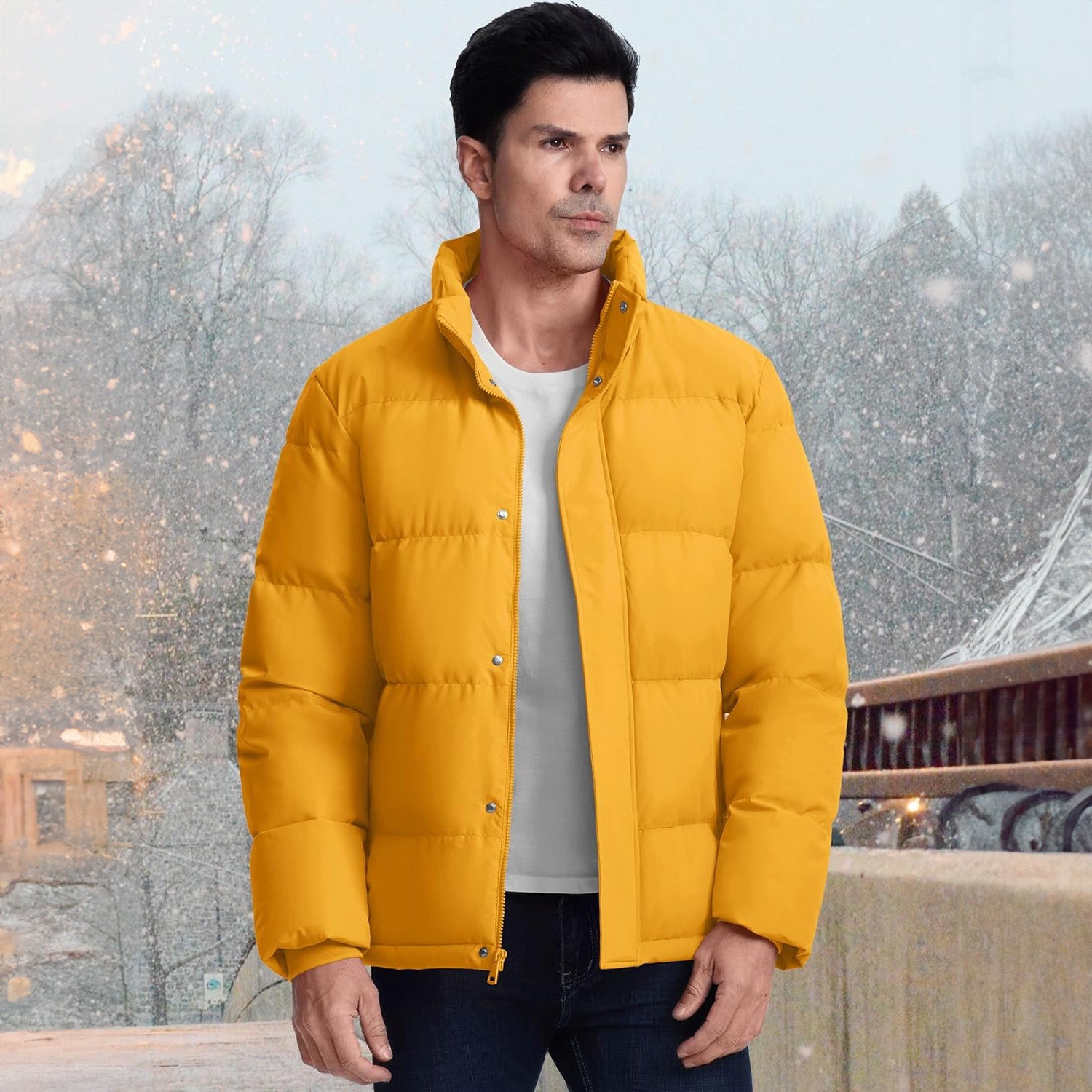 Men's Water-Resistant & Windproof Warm Down Puffer Jacket - Ultimate Winter Insulation