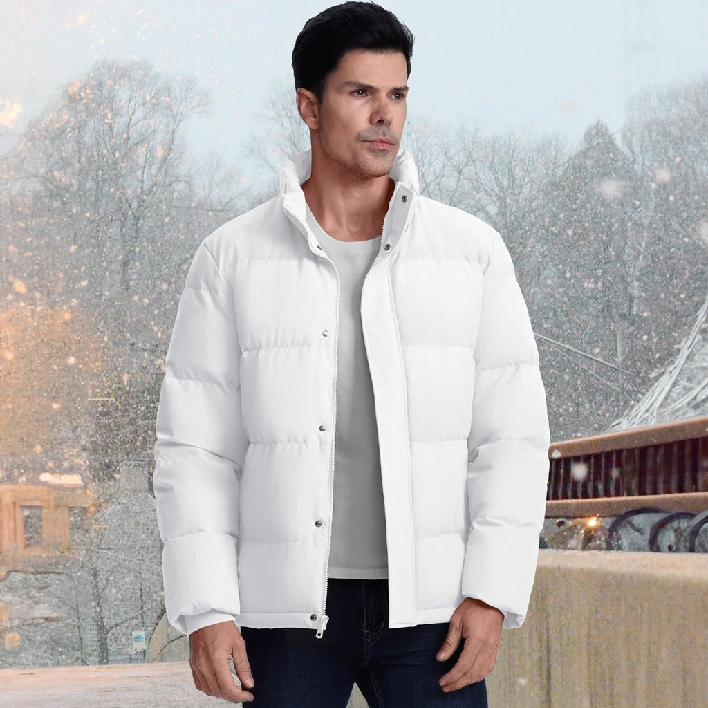 Men's Water-Resistant & Windproof Warm Down Puffer Jacket - Ultimate Winter Insulation