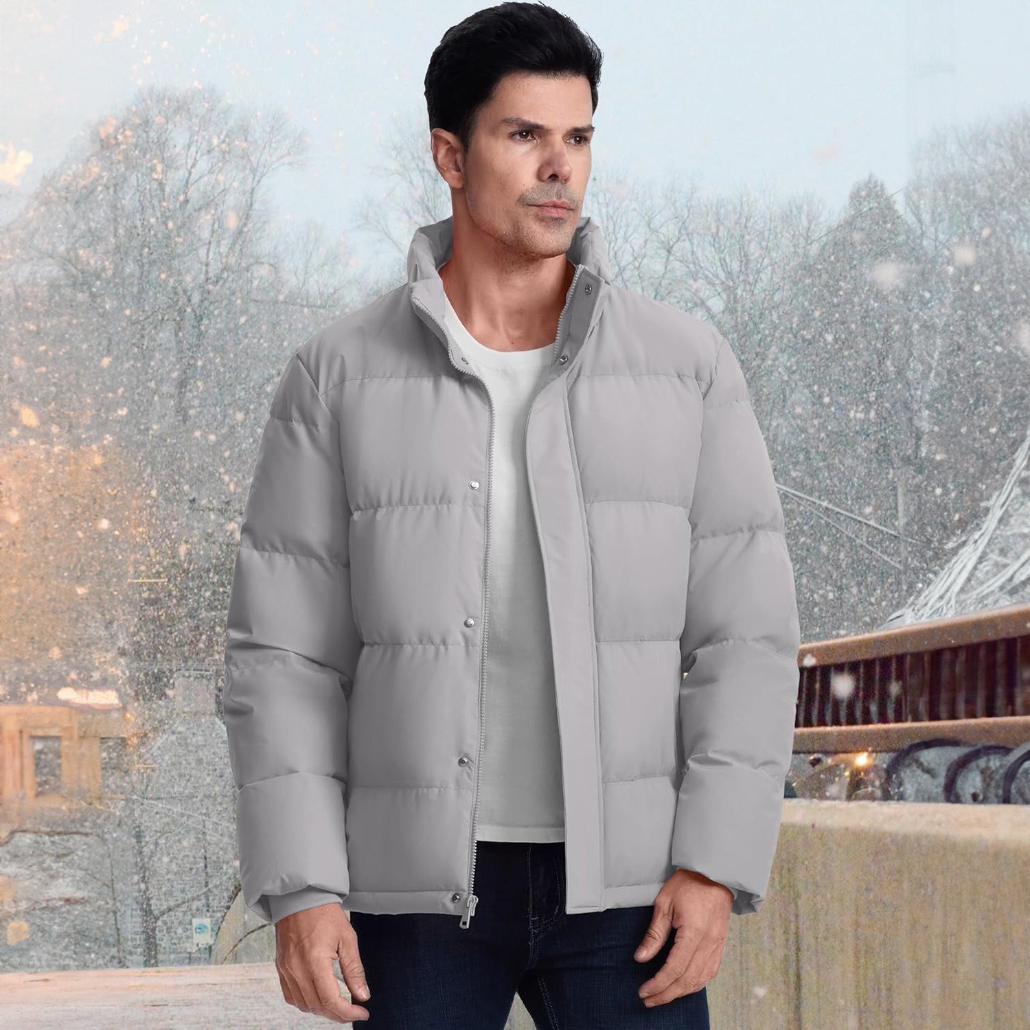 Men's Water-Resistant & Windproof Warm Down Puffer Jacket - Ultimate Winter Insulation
