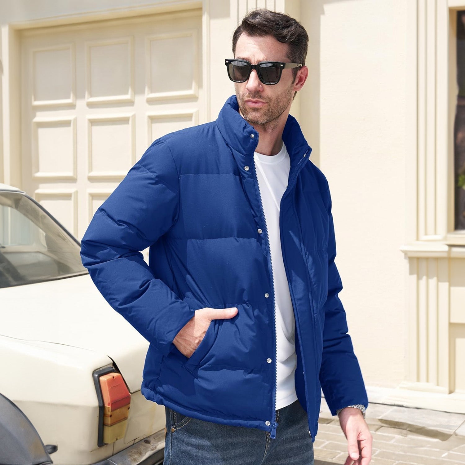 Men's Water-Resistant & Windproof Warm Down Puffer Jacket - Ultimate Winter Insulation