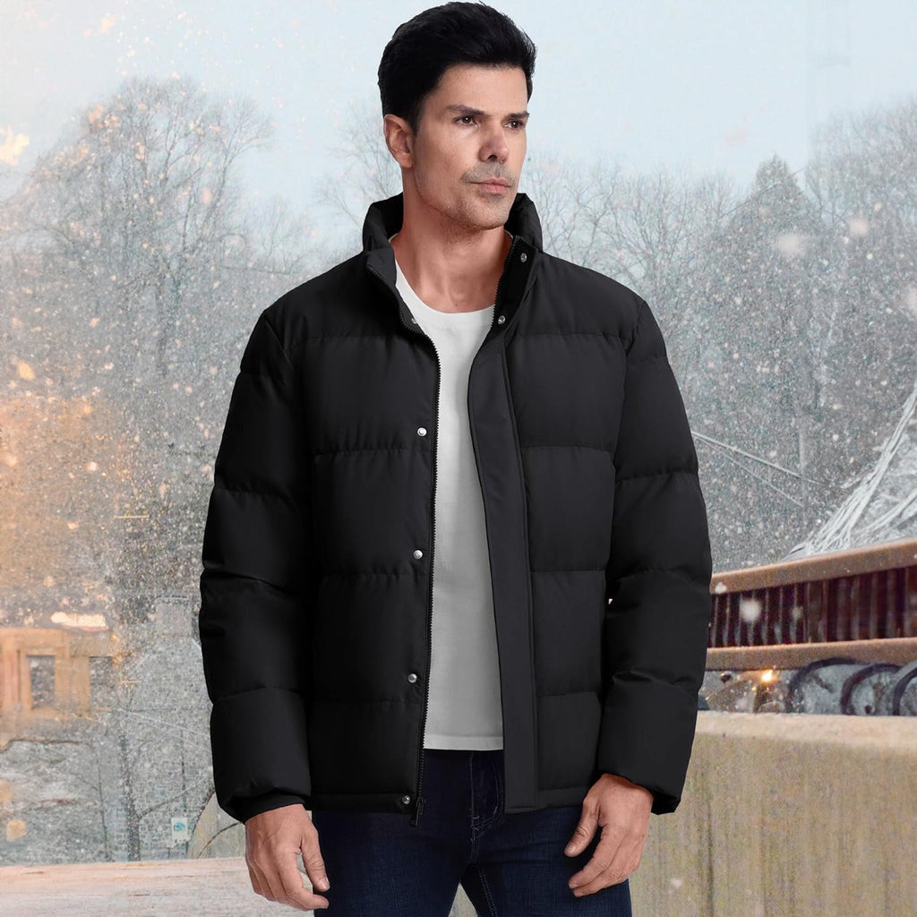 Men's Water-Resistant & Windproof Warm Down Puffer Jacket - Ultimate Winter Insulation