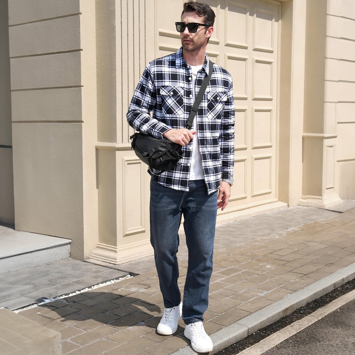 Men's Fleece-Lined Flannel Shirt Jacket - Warm Cotton Winter Coat for Ultimate Comfort