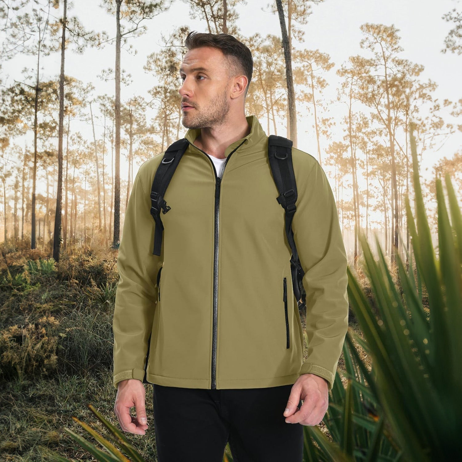 Men's Waterproof & Windproof Fleece-Lined Softshell Jacket - Ultimate Comfort & Protection