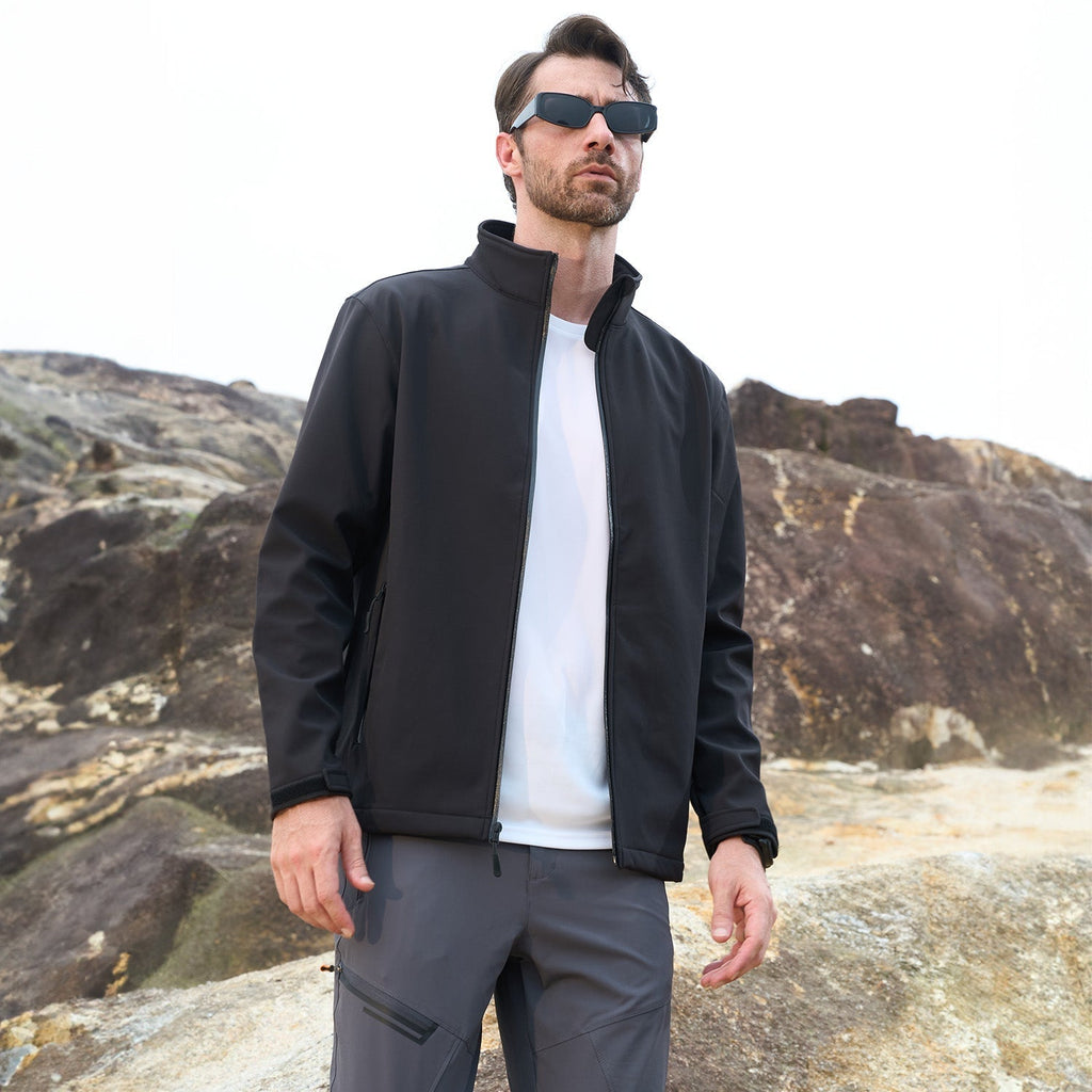 Men's Waterproof & Windproof Fleece-Lined Softshell Jacket - Ultimate Comfort & Protection
