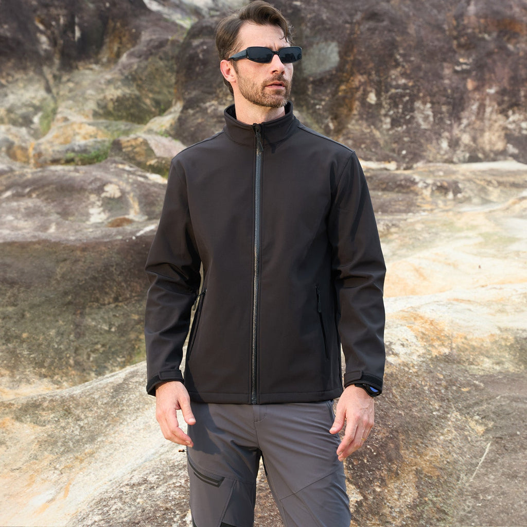Men's Waterproof & Windproof Fleece-Lined Softshell Jacket - Ultimate Comfort & Protection
