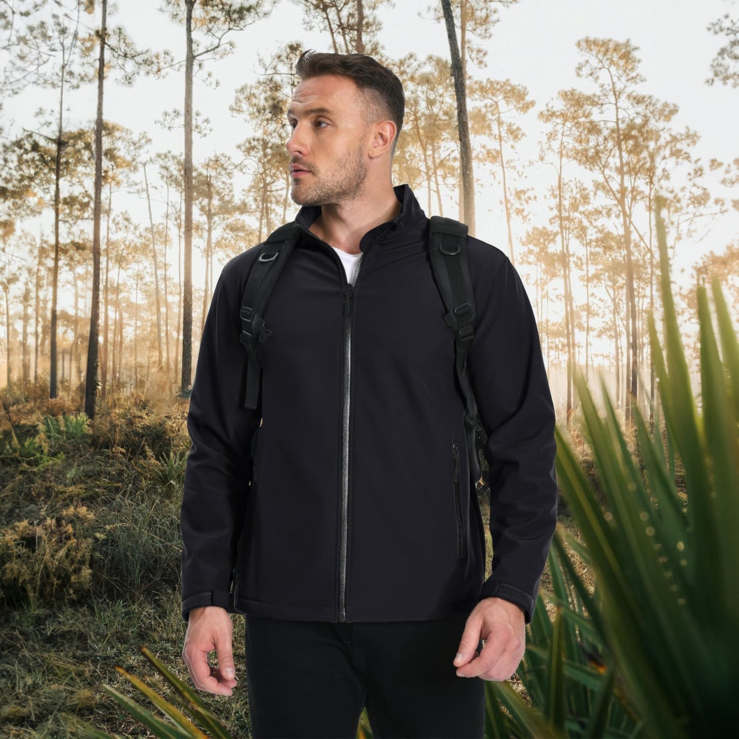Men's Waterproof & Windproof Fleece-Lined Softshell Jacket - Ultimate Comfort & Protection