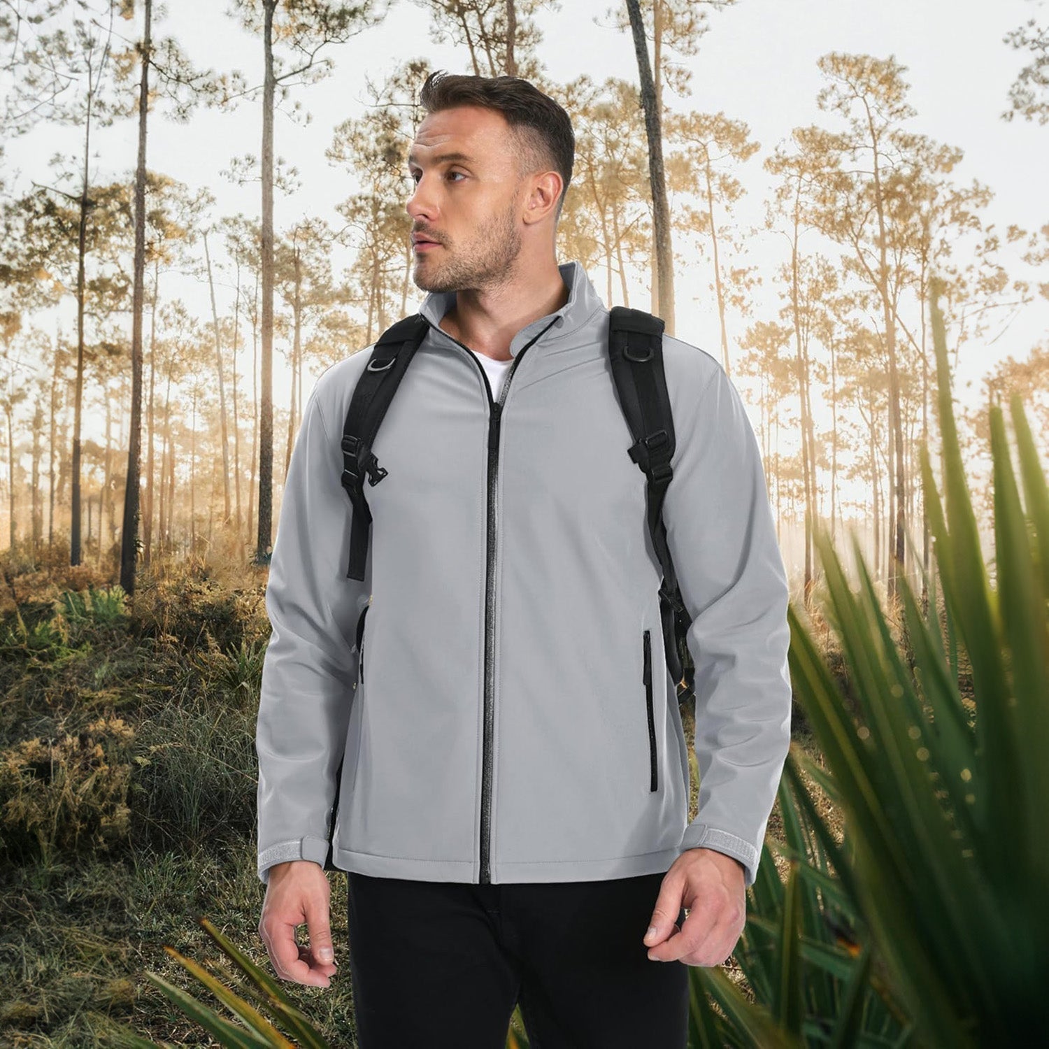 Men's Waterproof & Windproof Fleece-Lined Softshell Jacket - Ultimate Comfort & Protection