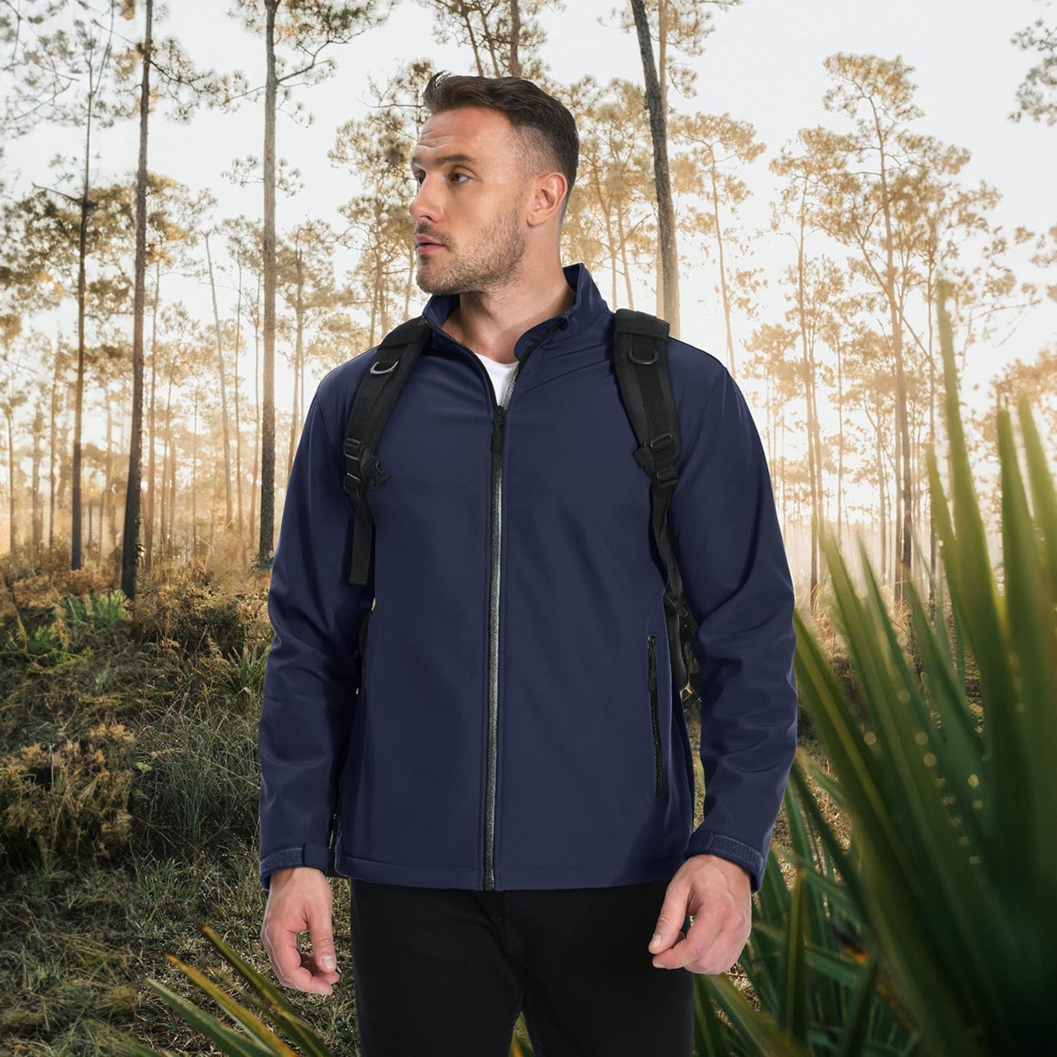 Men's Waterproof & Windproof Fleece-Lined Softshell Jacket - Ultimate Comfort & Protection