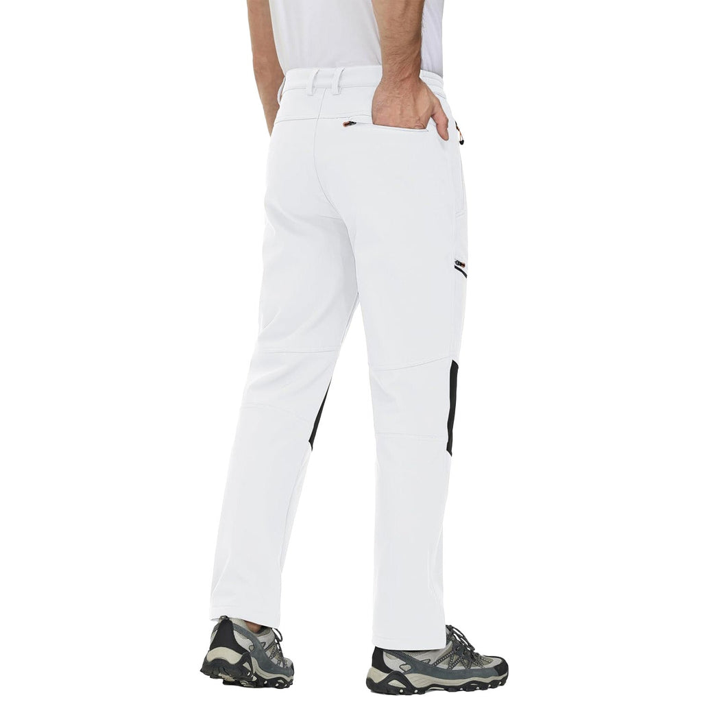 Men's Water-Resistant Fleece-Lined Ski Pants with 4 Zip Pockets - Ultimate Comfort & Warmth for Winter Sports