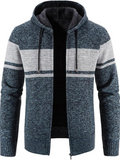 Men's Zip-Up Hoodie Cardigan with Lined Interior, Adjustable Drawstring Hood, and Comfortable Fit - Perfect for Casual Wear and Outdoor Activities