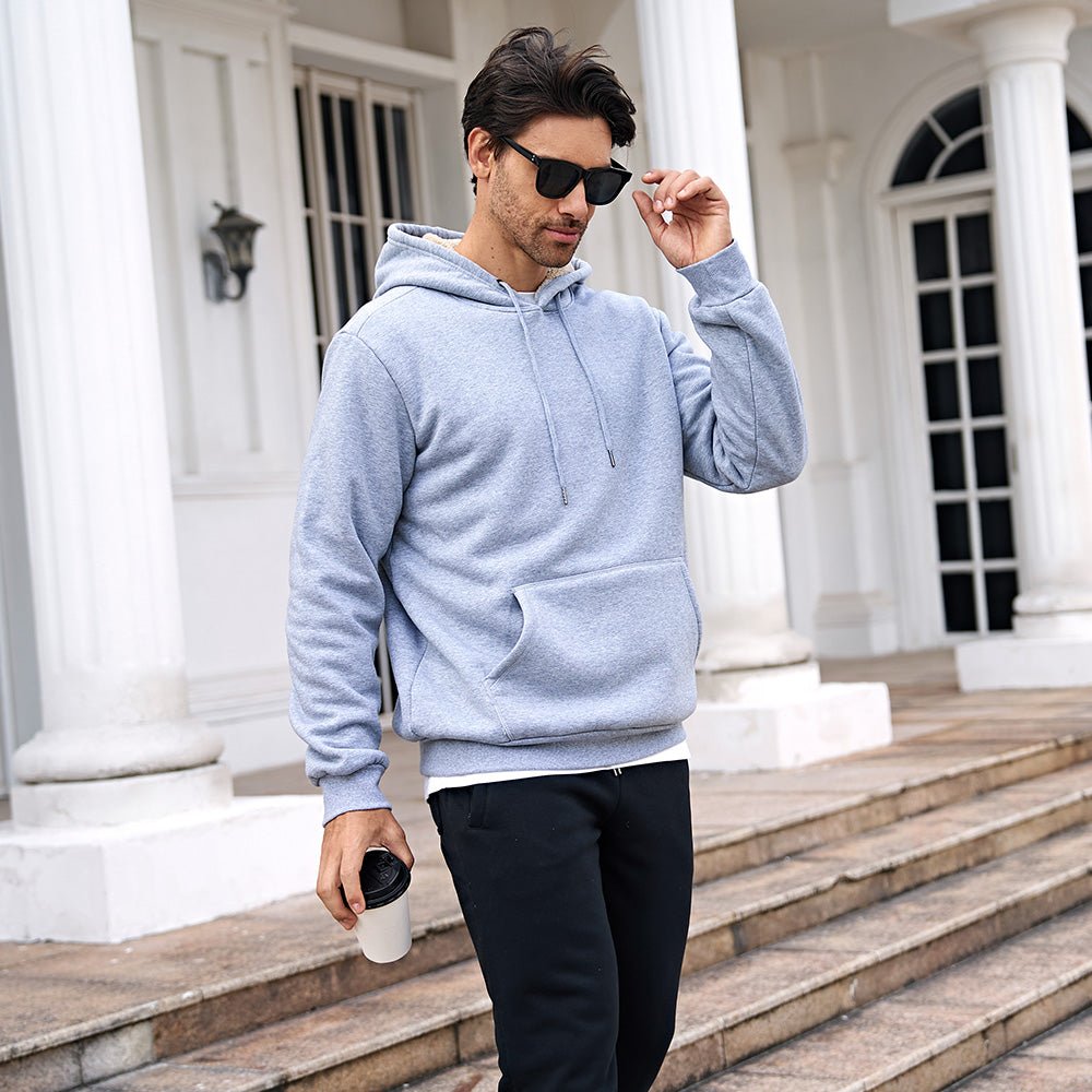 Men's Fleece Pullover Hoodie Sweatshirt - Cozy Warmth & Style for Everyday Wear