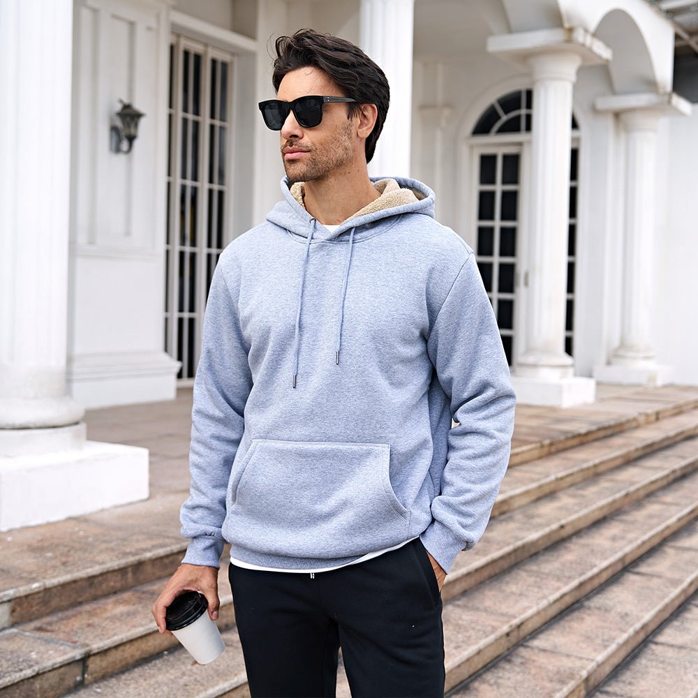 Men's Fleece Pullover Hoodie Sweatshirt - Cozy Warmth & Style for Everyday Wear
