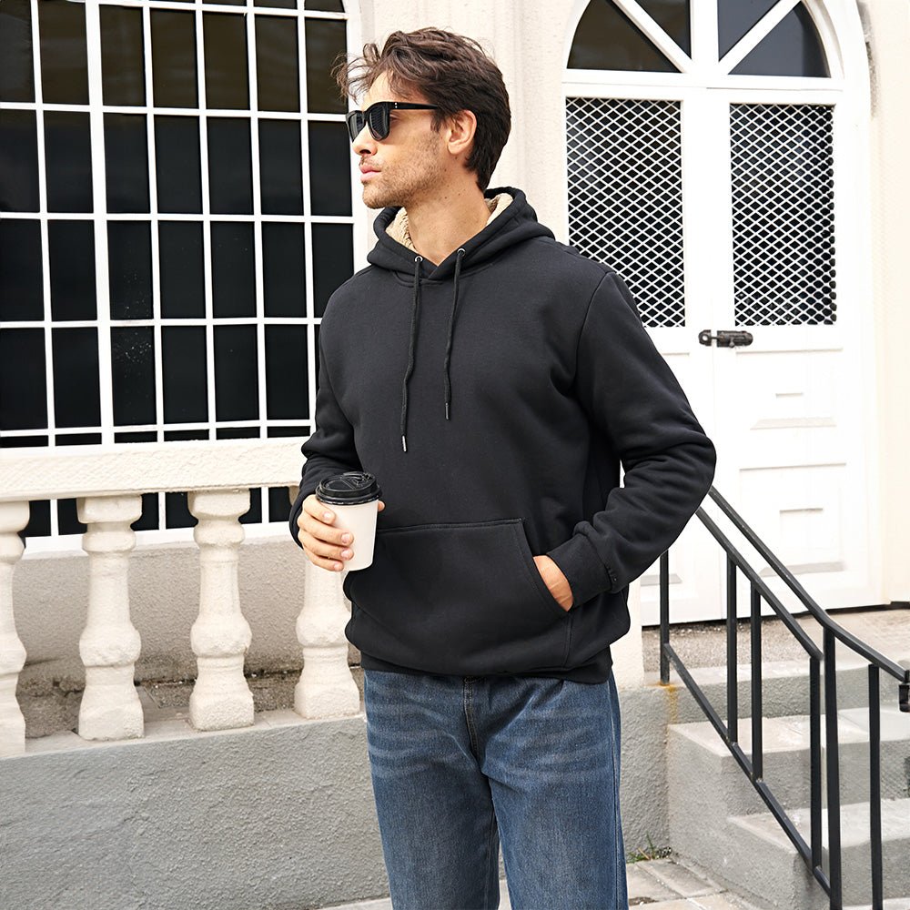 Men's Fleece Pullover Hoodie Sweatshirt - Cozy Warmth & Style for Everyday Wear