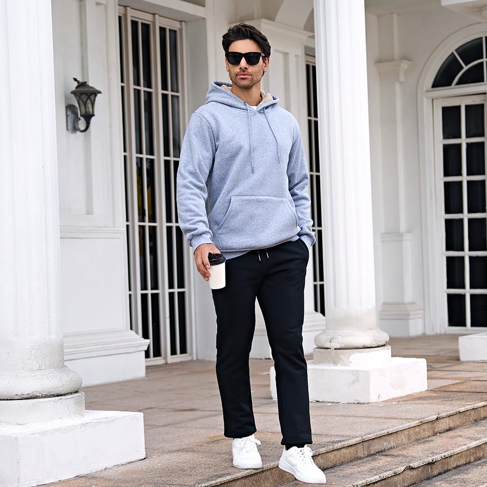 Men's Fleece Pullover Hoodie Sweatshirt - Cozy Warmth & Style for Everyday Wear