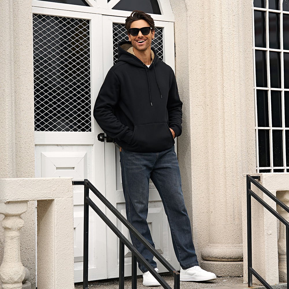 Men's Fleece Pullover Hoodie Sweatshirt - Cozy Warmth & Style for Everyday Wear