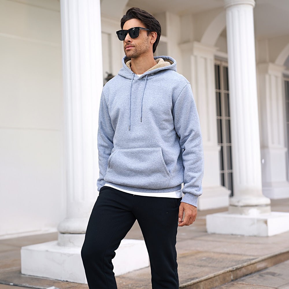 Men's Fleece Pullover Hoodie Sweatshirt - Cozy Warmth & Style for Everyday Wear