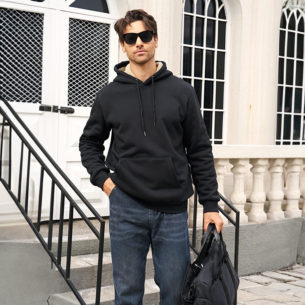 Men's Fleece Pullover Hoodie Sweatshirt - Cozy Warmth & Style for Everyday Wear
