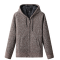 Men's Soft Lined Knitted Zip-Up Hoodie Cardigan with Hood - Cozy & Stylish Outerwear for Every Season