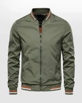 Men's Lightweight Striped Bomber Jacket for Summer - Stylish & Breathable Outerwear