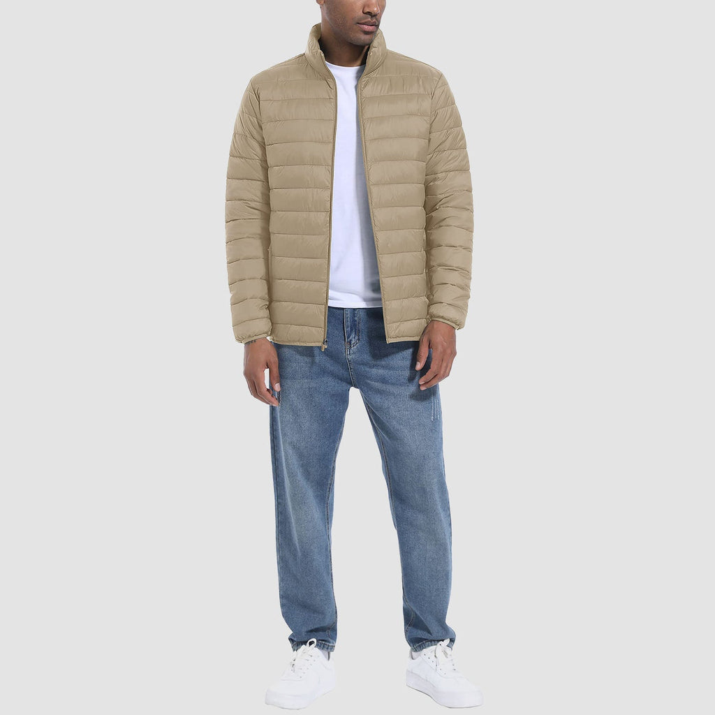 Men's Lightweight Water-Repellent Puffer Jacket - Stylish Winter Coat for Ultimate Warmth and Comfort