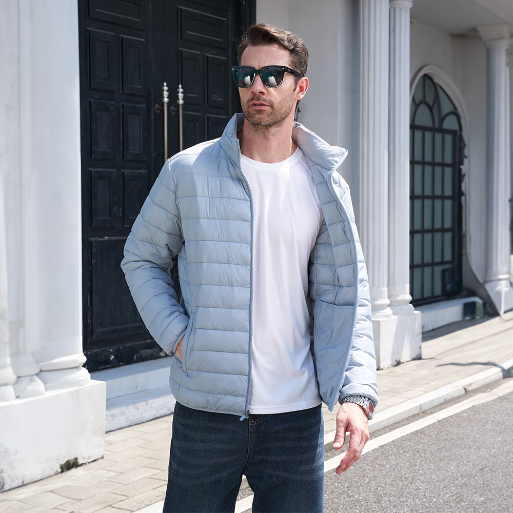 Men's Lightweight Water-Repellent Puffer Jacket - Stylish Winter Coat for Ultimate Warmth and Comfort