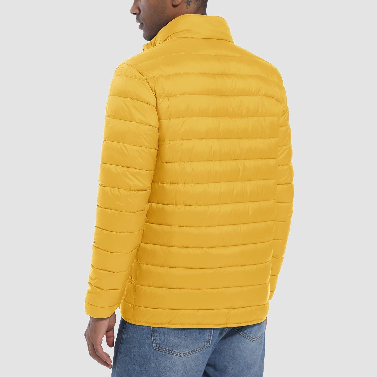 Men's Lightweight Water-Repellent Puffer Jacket - Stylish Winter Coat for Ultimate Warmth and Comfort